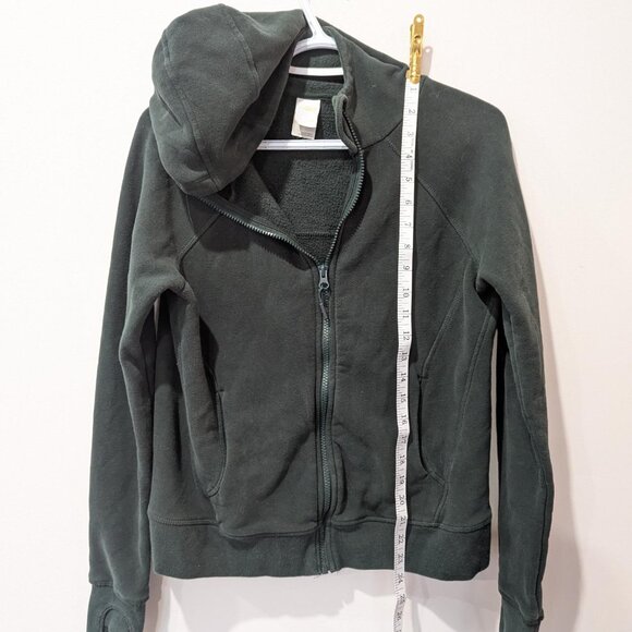 Lole Hunter Green Scuba Style Zip Up Hoodie Women's M Athleisure 24 Inch L - Picture 8 of 9
